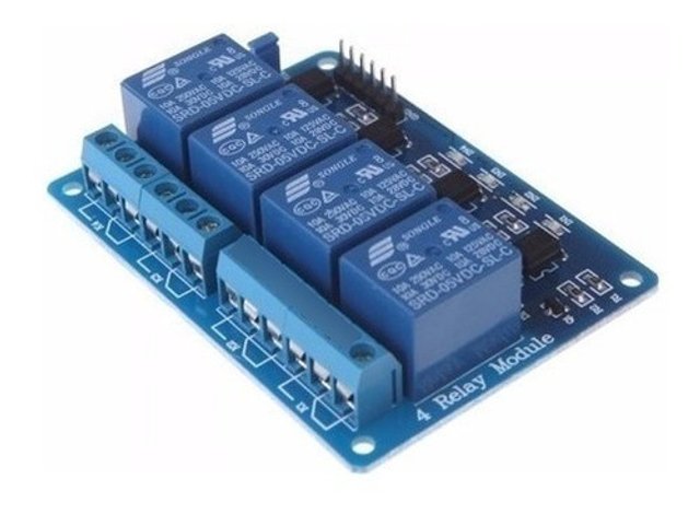 Módulo Relé 4 Canais 5v C/ Optoacopladores Arduino Automação | Mekanus ...