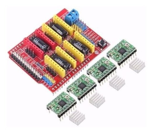 Kit Cnc Shield V3 3d 4x Drives A4988 Arduino Rev3 Uno Reprap | Mekanus ...