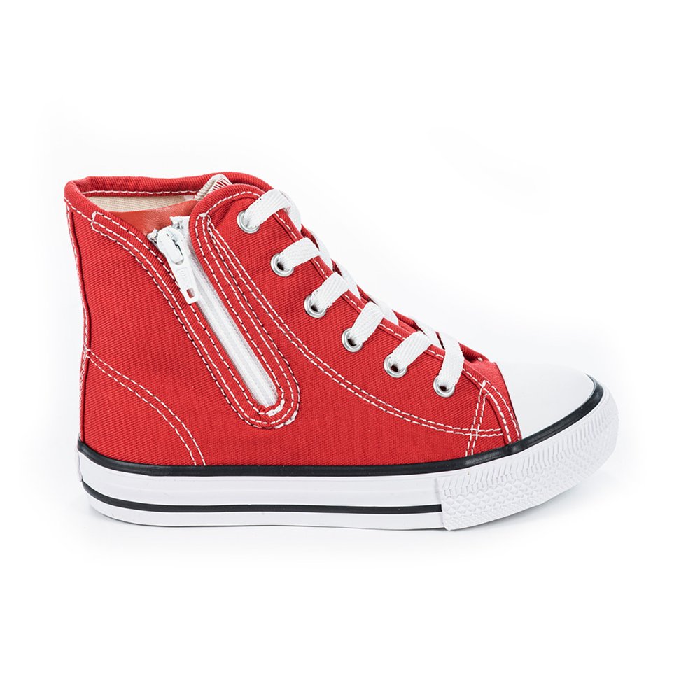 can☆彡 Tênis Infantil Diversão Canvas Hi Ziper | Katarze