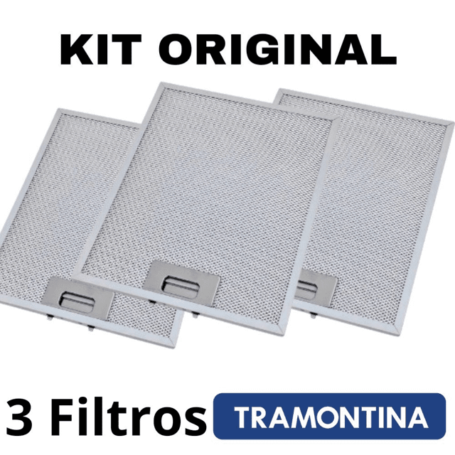 Kit c/3 Filtro Alumínio Metálico Coifa Dritta 90 Tramontina