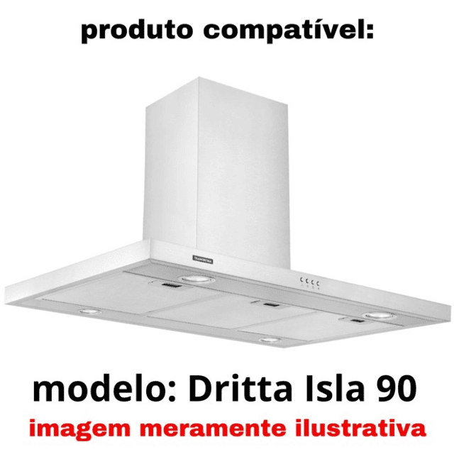 Kit 3 Filtro Alumínio Metal Coifa Dritta Isla 90 Tramontina