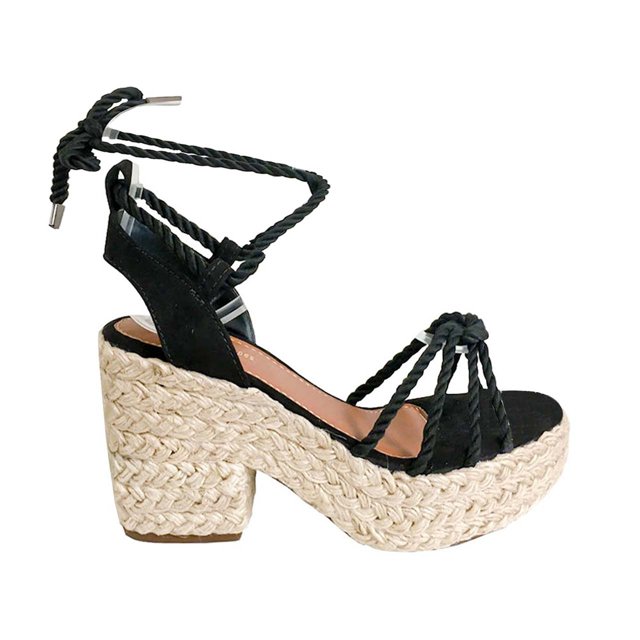 sandalia de amarrar plataforma