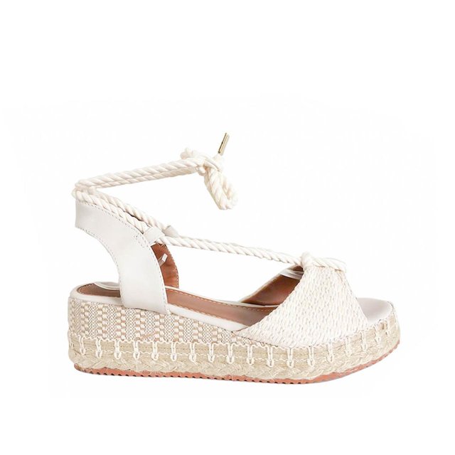 sandalia flatform branca