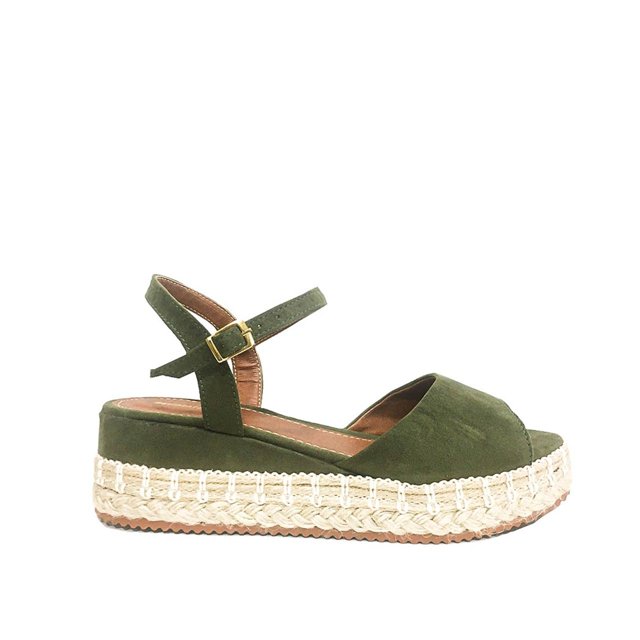 sandalia flatform salto baixo