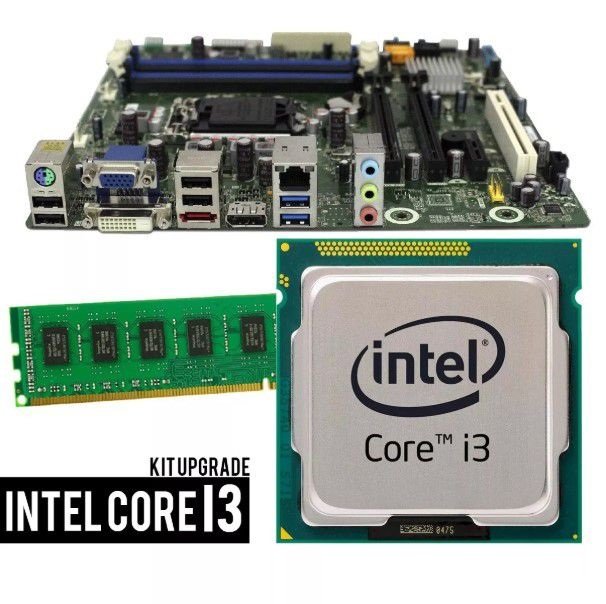 Kit placa mãe 1155 h61 ddr3 - Proc. i3 2120 - 4GB ddr3 1600mhz | Imperiums