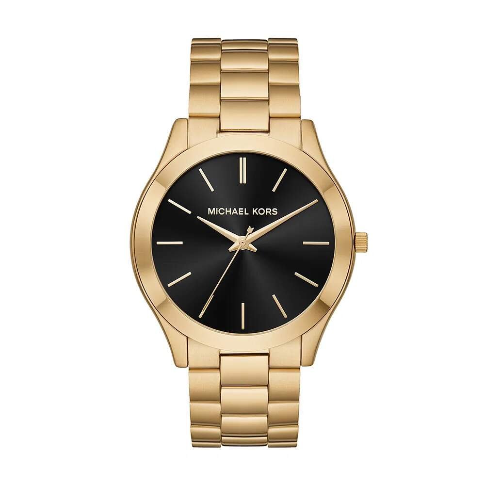 Relogio michael kors clearance azul e dourado