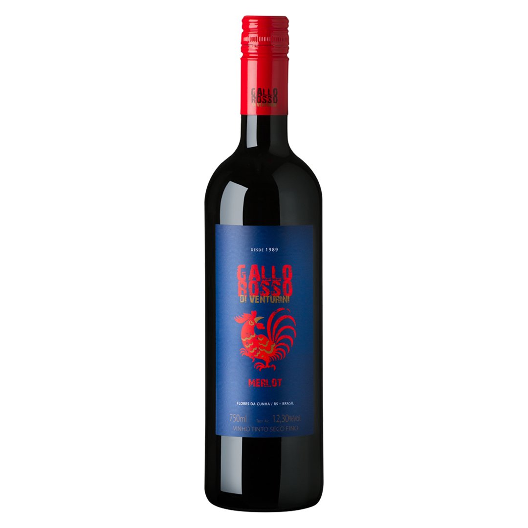 Vinho Casa Venturini Tinto Seco Brasil Galo Rosso Di Venturini Merlot 750ml