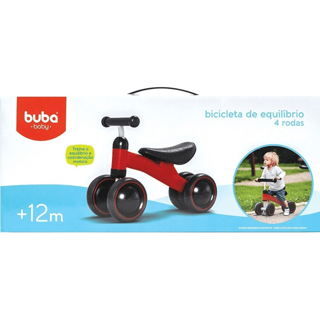 Bicicleta De Equilíbrio 4 rodas +12m Buba