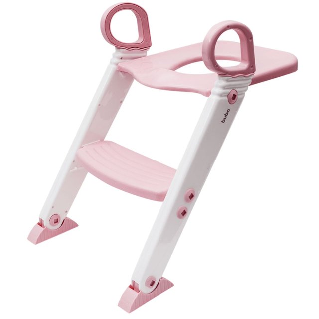 Assento Redutor Com Escada Infantil Rosa Buba