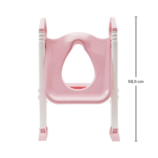 Assento Redutor Com Escada Infantil Rosa Buba