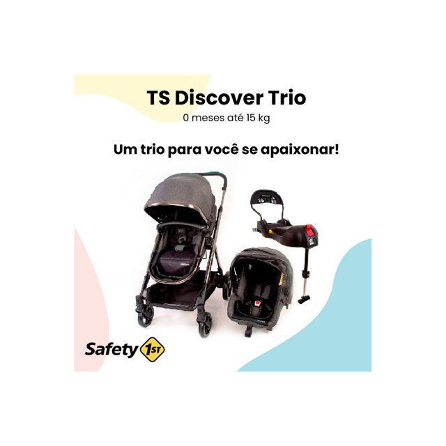 Carrinho Com Bebe Conforto Discover Travel System Safety