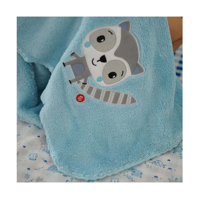 Cobertor Antialérgico Infantil  Bebê Manta Menino Azul