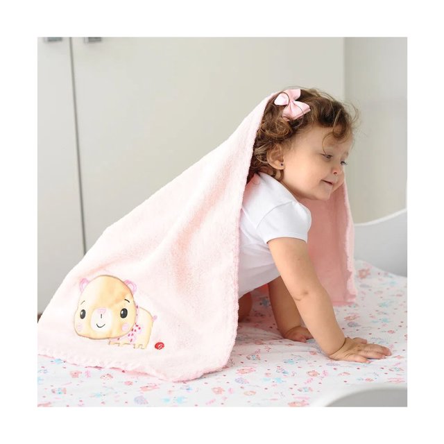 Cobertor Infantil Antialergico Bebe Manta Menina Rosa