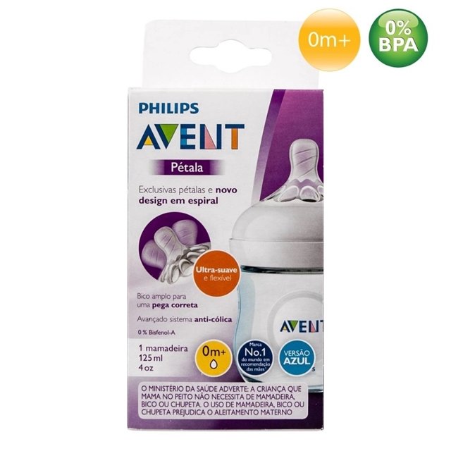 Mamadeira Pétala 125 ml Anti-cólica Philips Avent