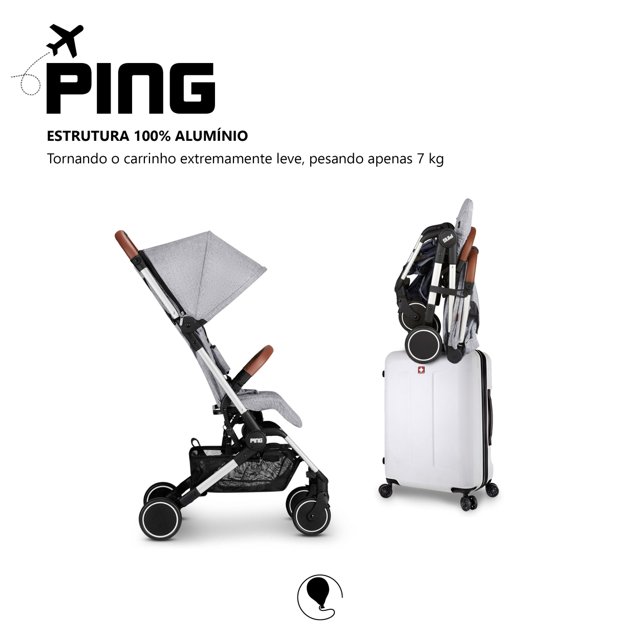Carrinho De Bebê Ping Graphite Grey Abc Design