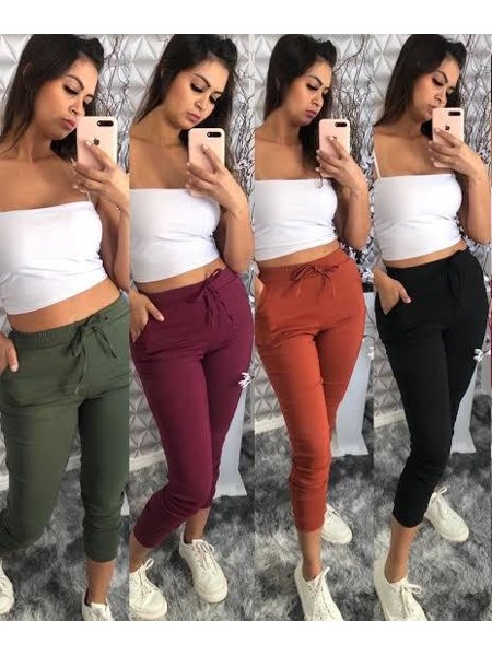 Calca Jogger Bengaline Encanto Da Mulher Calca Jogger Bengaline Encanto Da Mulher