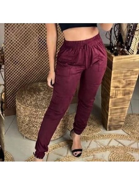 Veludo Calça Jogger Suede Feminina Buy Calça Jogger De Suede Store