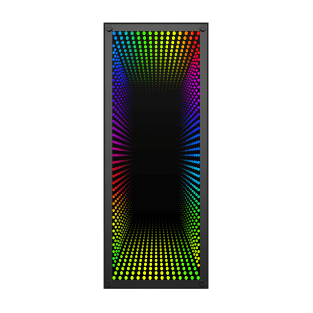 Olha que top que ficou o novo Gabinete Gamer Gamemax Infinit M908-TR RGB,  Mid Tower, 1 fan, vidro temperado, espelho infinito com iluminação Led  Rainbow.🤩😃, By MGinfo Informatica e Acessórios