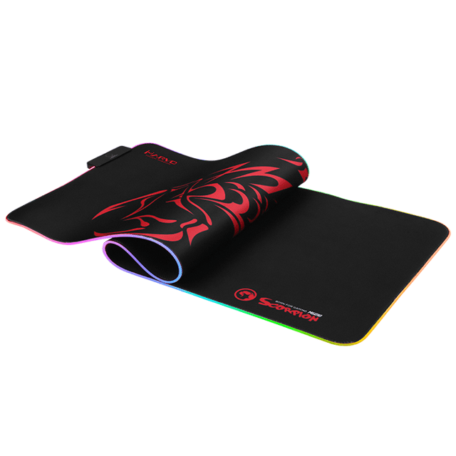 MOUSEPAD GAMER SCORPION MARVO XL RGB 800X310X4MM, MG010 Tudo Gamer