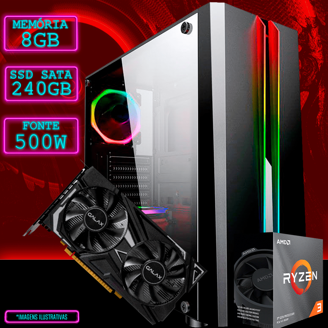 COMPUTADOR GAMER RYZEN R3 3300x GTX 1650 SUPER Tudo Gamer
