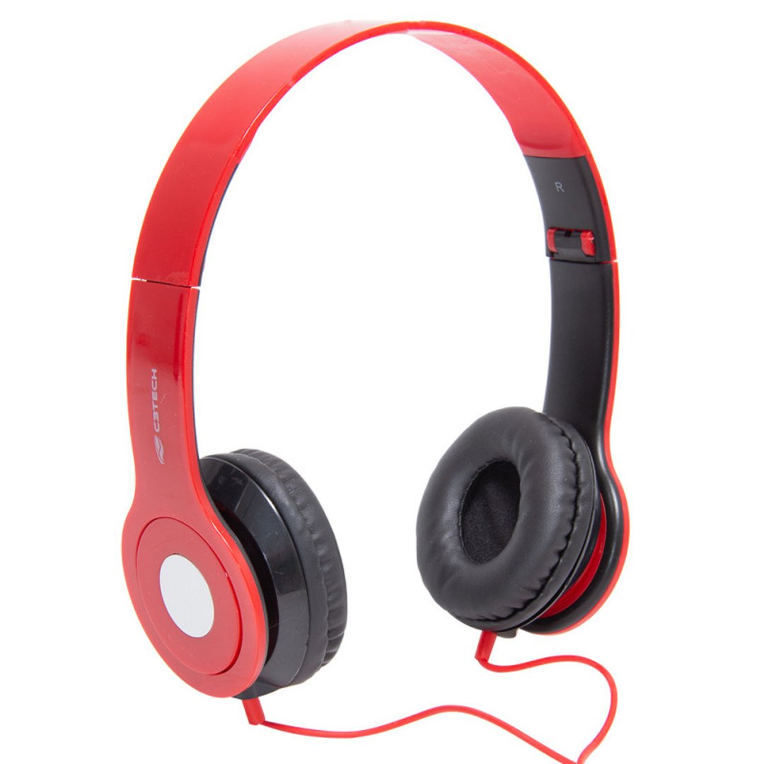 FONE DE OUVIDO PH-100 C3TECH VERMELHO | Tudo Gamer