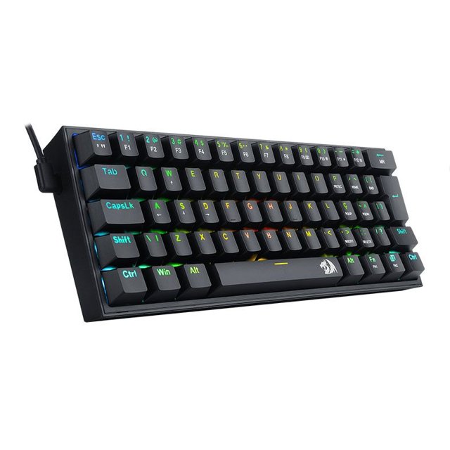 TECLADO MECANICO GAMER FIZZ RGB PRETO SWITCH BROWN K617RGBB (PT