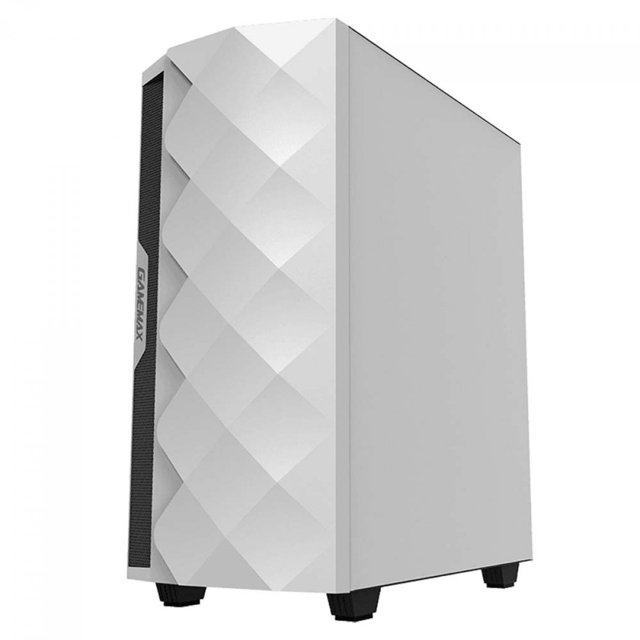 Gabinete Gamer Gamemax Diamond 3601-W, RGB, Mid Tower, Vidro Temperado,  Branco, Com 1 Fan, MFG.A361