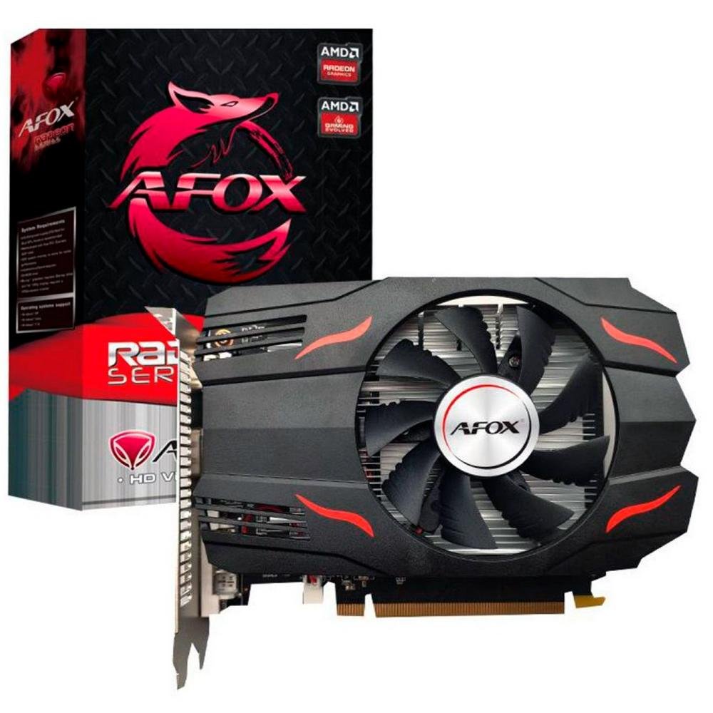 Placa de Vídeo AMD Afox Radeon RX 550 4GB DDR5 128 Bits (DVI, HDMI, DP) AFRX550-4096D5H | Tudo Gamer