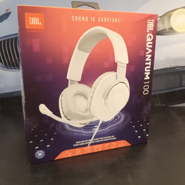 HEADSET GAMER DA JBL QUANTUM 100 BRANCO PC, XBOX E PS4 (OPENBOX
