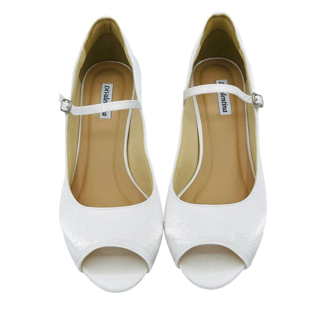 Sapato Noiva Boneca Branco Cetim - 3761/100