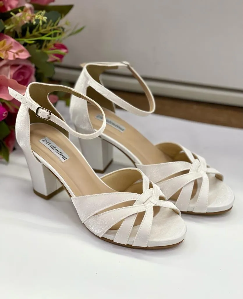 Sandália Noiva Cetim Branco Ipanema 3743/100 Divalentina