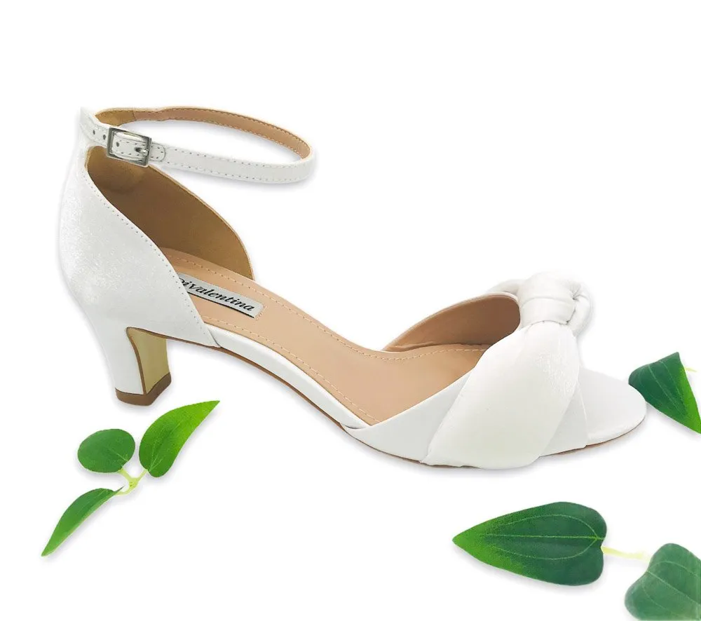Scarpin Branco Noiva Salto Baixo Sapato Branco Para Noiva Salto