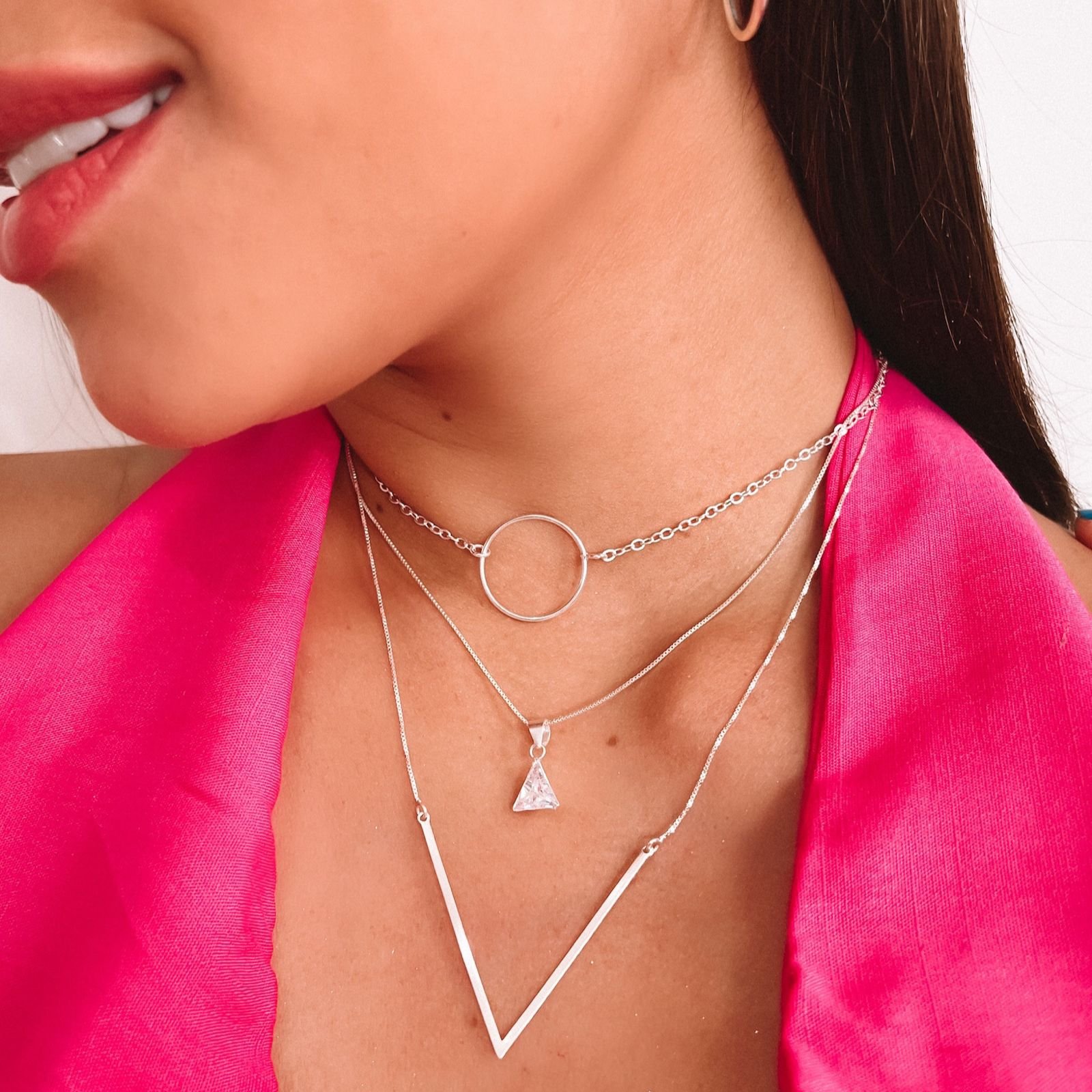 Choker Círculo Prata 925 | Sou Maria Pratas