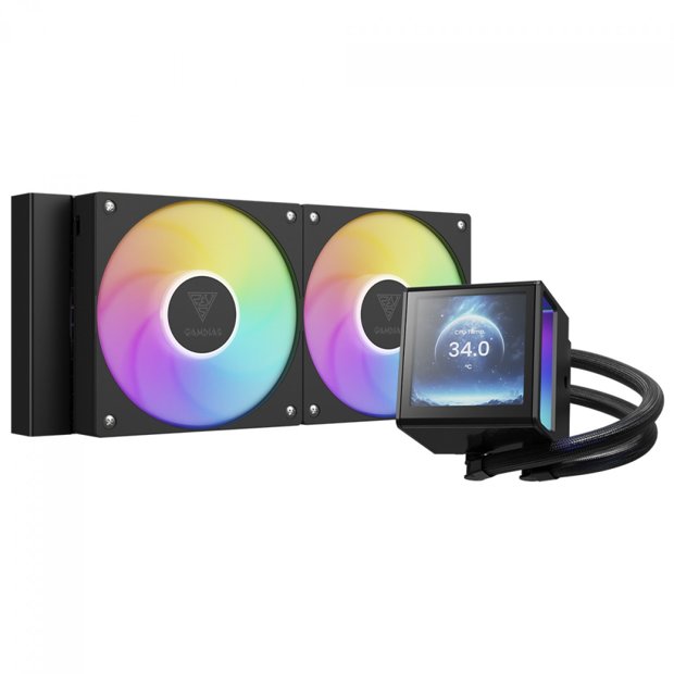WATER COOLER GAMDIAS CHIONE P5 240 PRETO, ARGB, 240MM, COM TELA LCD ...
