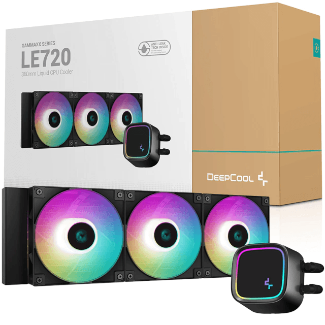WATER COOLER DEEPCOOL LE720 ARGB 360MM BLACK | Smart Info Store