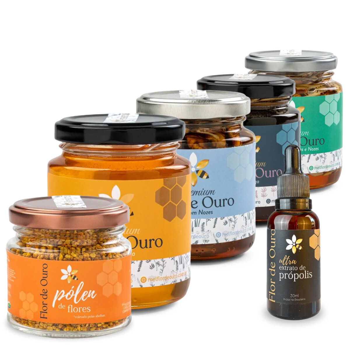 Mel Flor de Ouro Premium - FRETE GRATIS - Kit Abelha Rainha | Flor