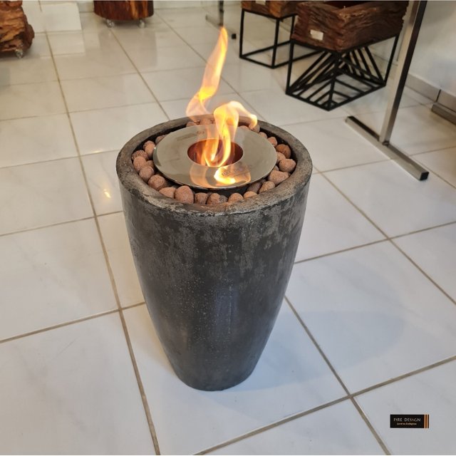 Fire Pit Long Cimento Design Brasil, How To Fill A Fire Pit With Glass