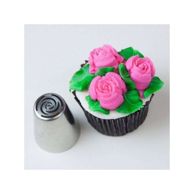 Jogo Com 24 Bicos Inox de Confeitar Bolos E Cupcakes + Adaptador