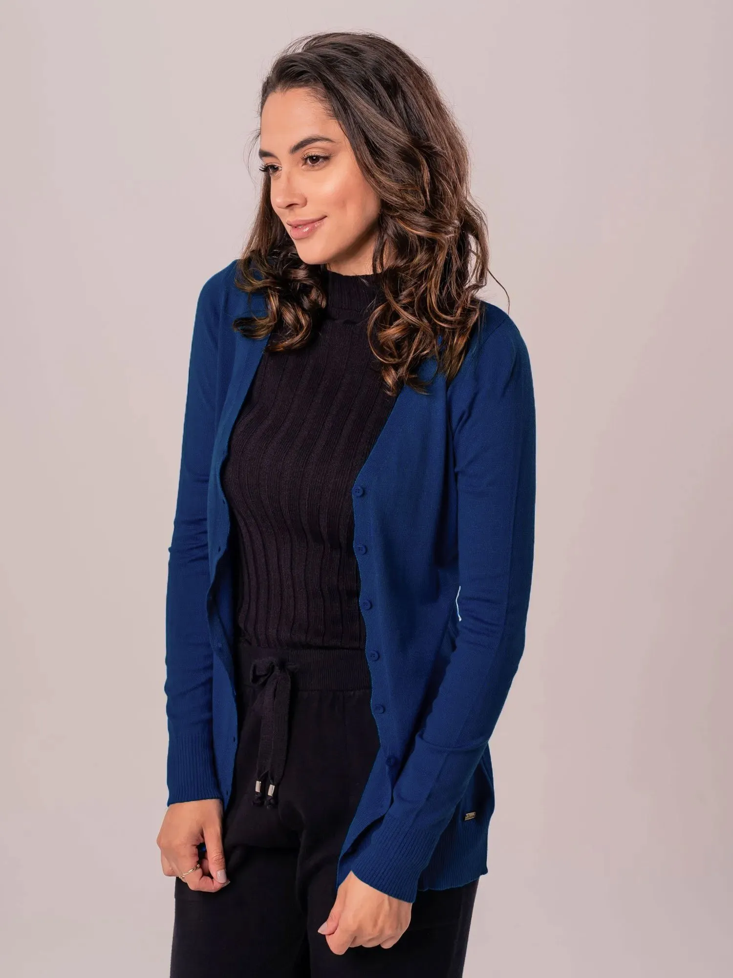 Cardigan Básico com Botões Daiane