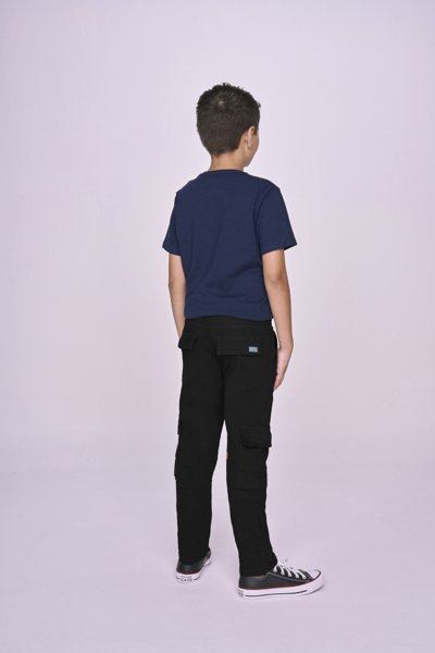 Calça Cargo Calça Infantil Jeans Calça Cargo Jeans Feminina