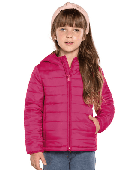 Jaqueta hot sale rosa infantil