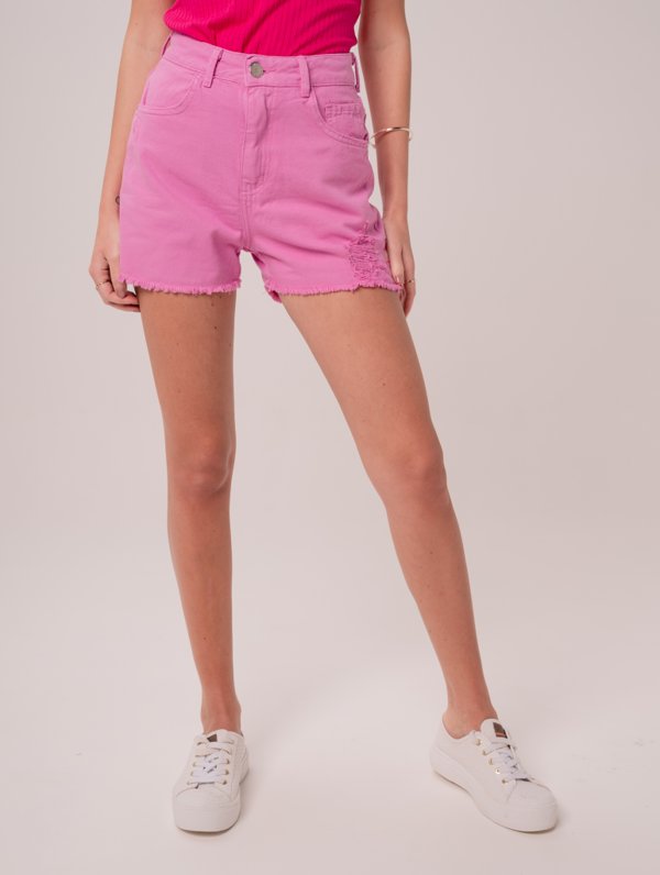 short-jeans-rasgos-curto-pink-rosa-barbiecore-verao-tendencia-1