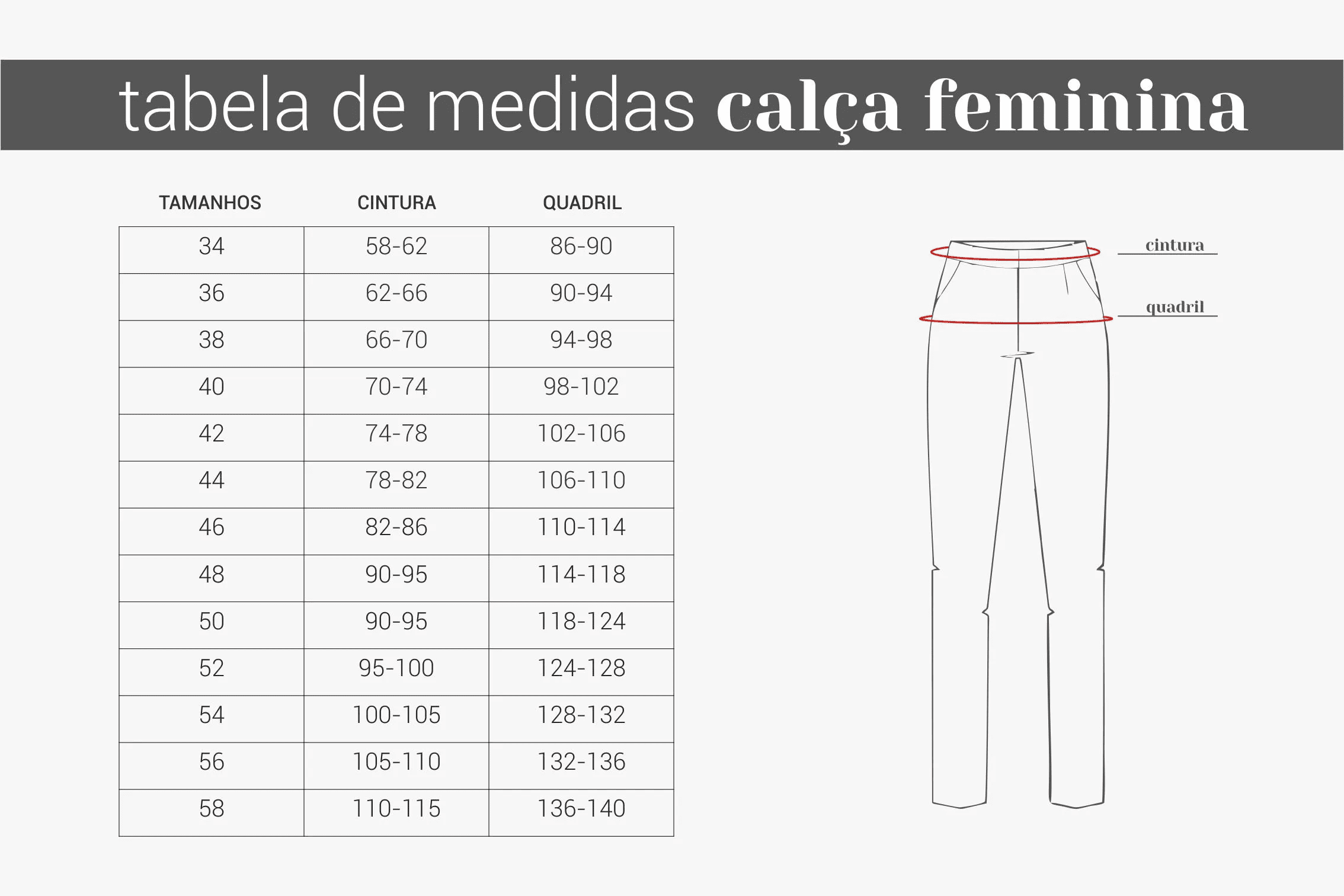 Feminina Calças