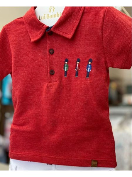 blusa polo vermelha bebe