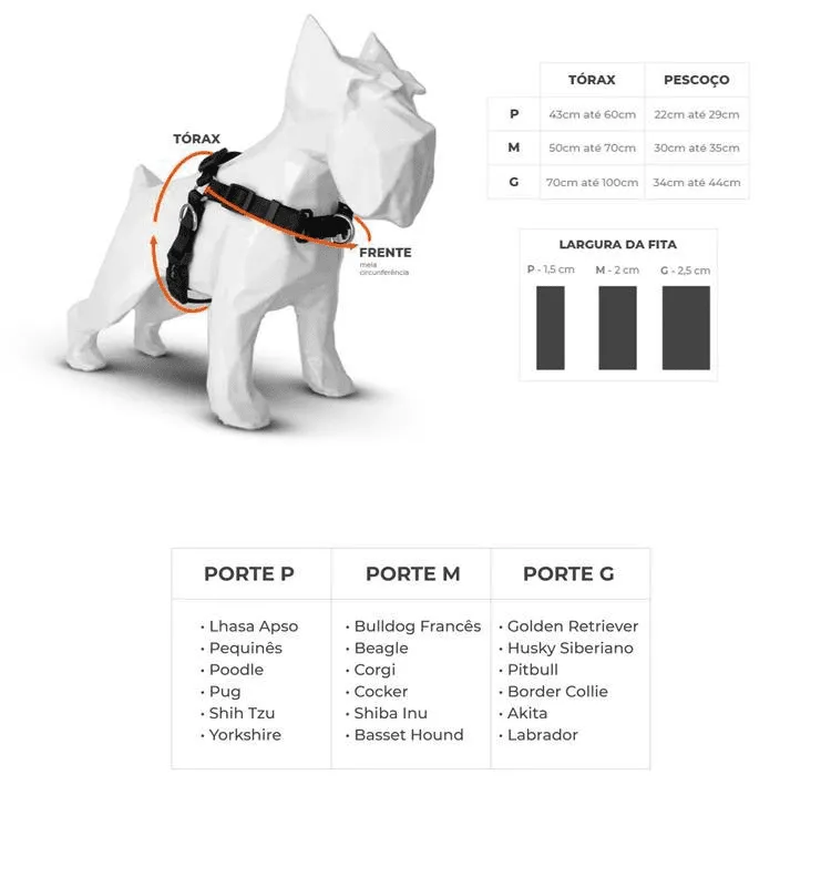 MEDIDAS PEITORAL ANTIPUXÃO