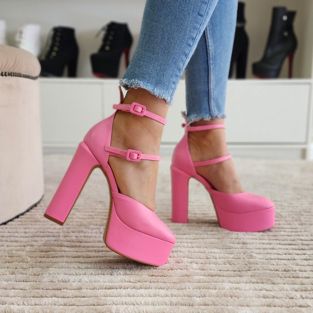 Sandália Anny salto alto Rosa | Divino Salto