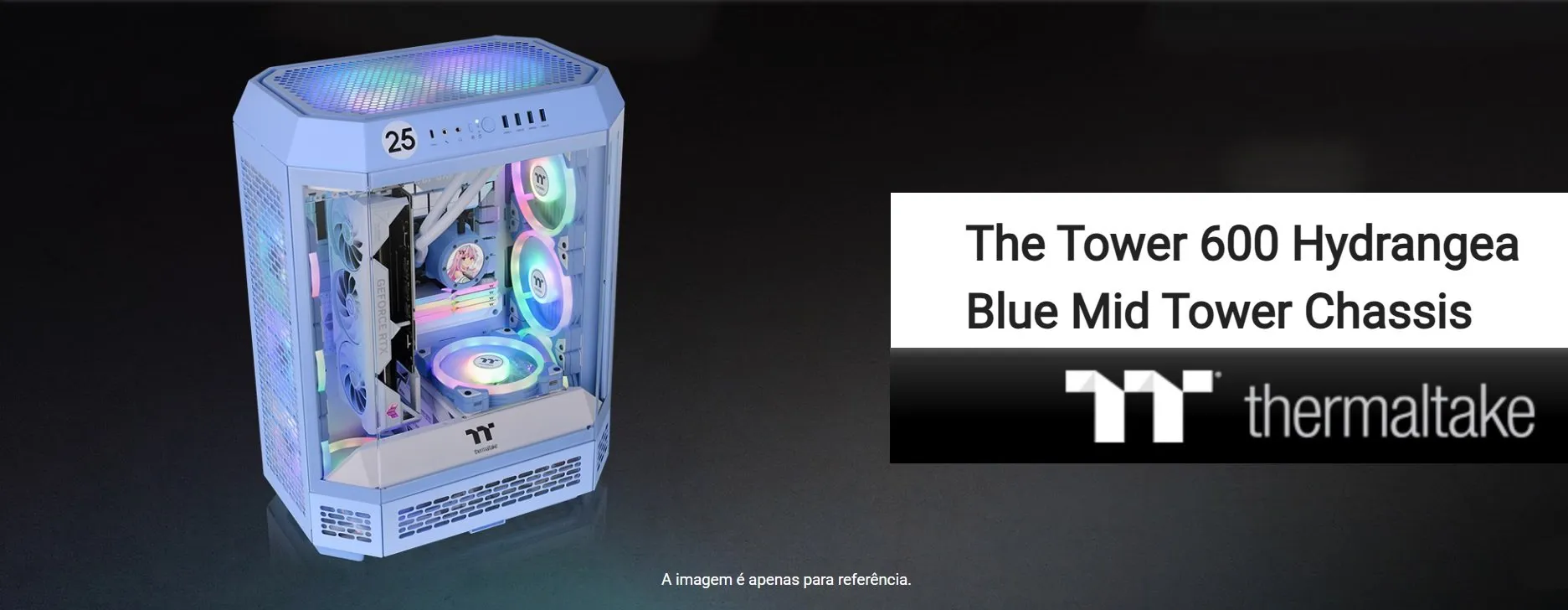 Gabinete Gamer Thermaltake The Tower 300 Hydrangea Blue, Micro