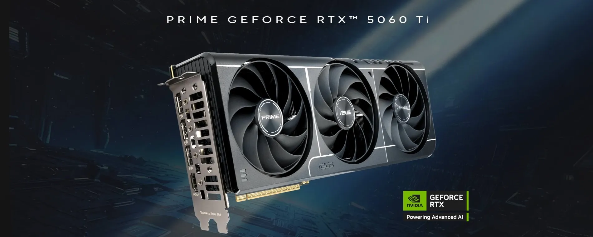 Placa de Vídeo Asus Prime NVIDIA GeForce RTX 5060 Ti OC, 16GB