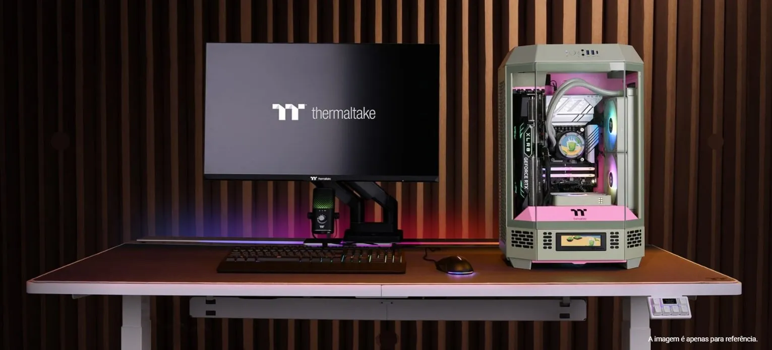 Gabinete Gamer Thermaltake The Tower 300 ,Matcha Plum, Micro Tower
