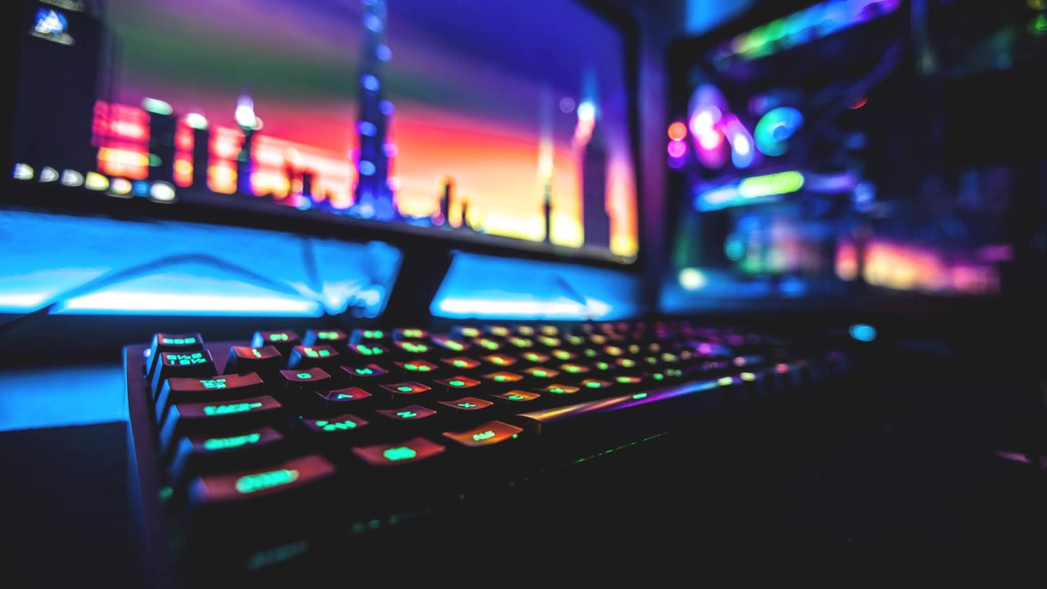 Pc gmaer, pc gamer, teclado gamer, HD wallpaper